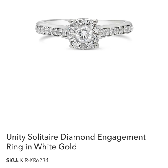 Milano Unity Solitaire white gold 14k Diamond Ring - Picture 5 of 5